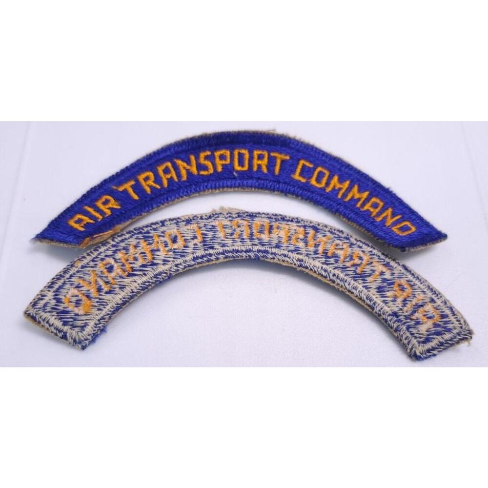 1 Patch USAAF Army Air Force WW2 Air Transport Command Arc Cut Edge Snowy Back